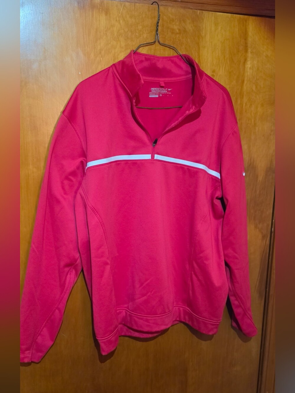 Nike Golf Therma-FIT 1/4 Zip Pullover Red Size M